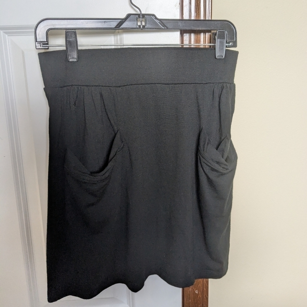 Ibex 100% Merino Wool Black Skirt Pockets - Picture 2 of 4